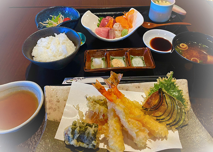 お刺身付き 天麩羅御膳